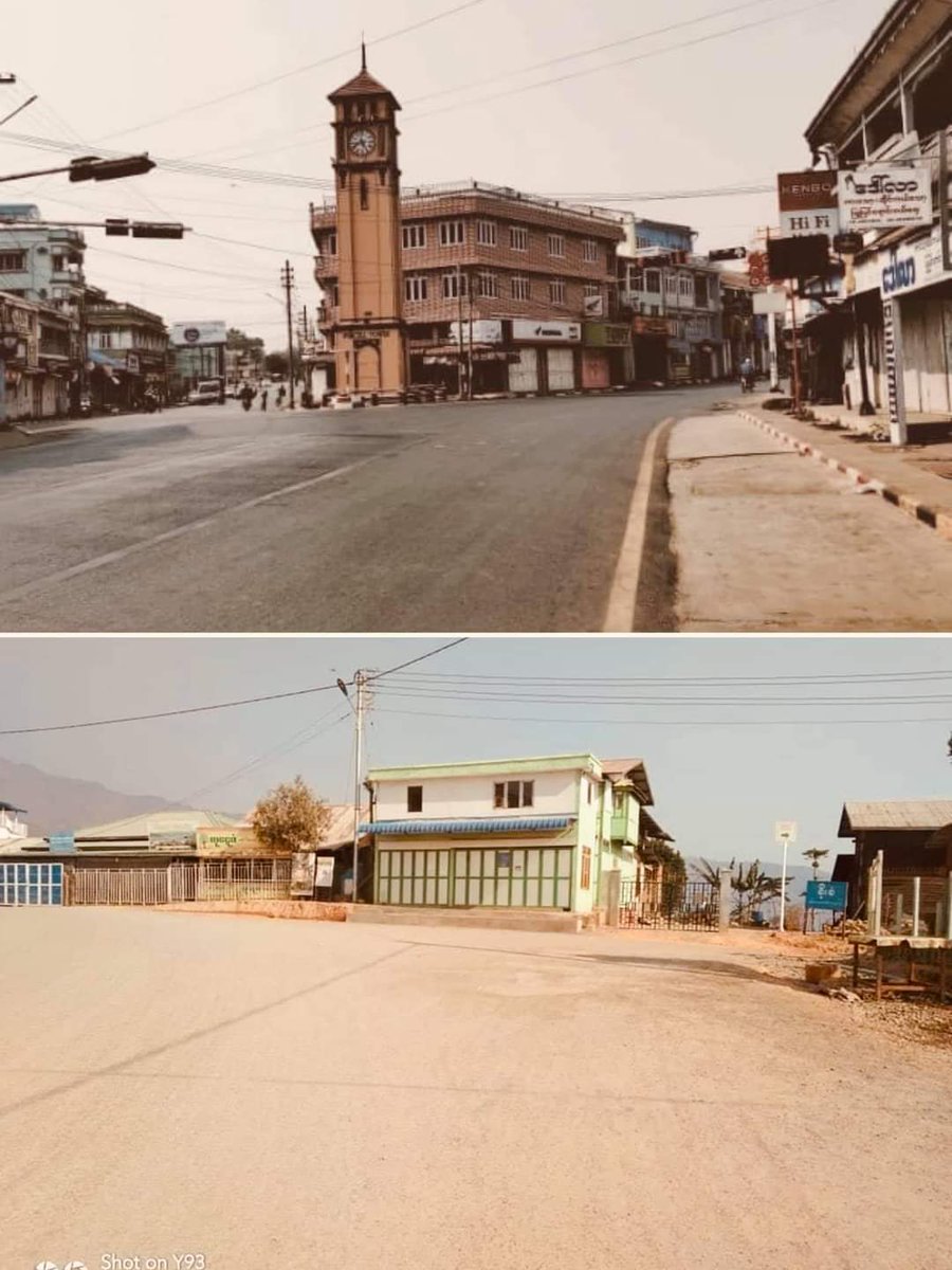 vvchenvlog's tweet photo. The largest coordinated Silent Strike in #Myanmar's history and probably in the world (finding the biggest one). Millions of people in almost all cities/towns staying inside to show against the dictatorship, break the daily routine. #WhatsHappeninglnMyanmar #SilentStrikeMyanmar https://t.co/HnbqkHnN8M