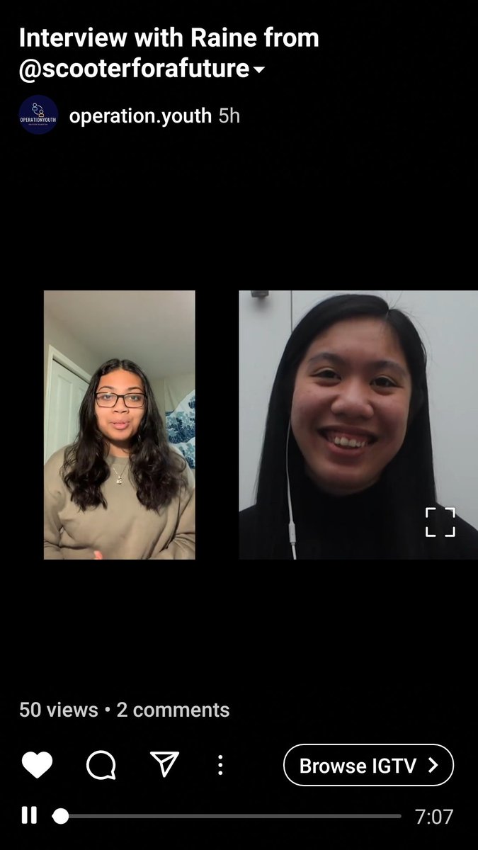 My interview with Operation Youth went up on their Instagram account today! instagram.com/tv/CMx829xjEXU…

#scooterforafuture