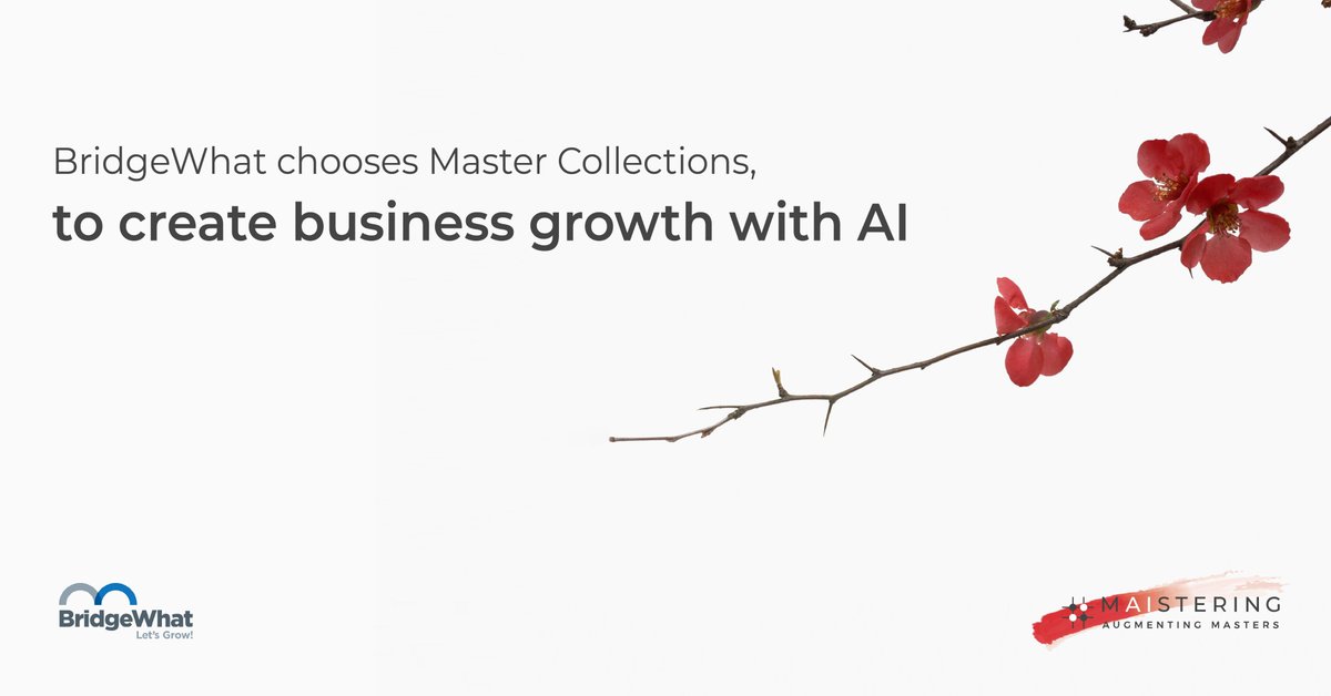 maistering's tweet photo. Master Collections, by Maistering brings its AI services to create new growth perspectives for BridgeWhat’s buyers & sellers in Iberia.
#Maistering #MasterCollections #BridgeWhat
https://t.co/ZbHuaMhLxn https://t.co/lQpL6HxNTZ
