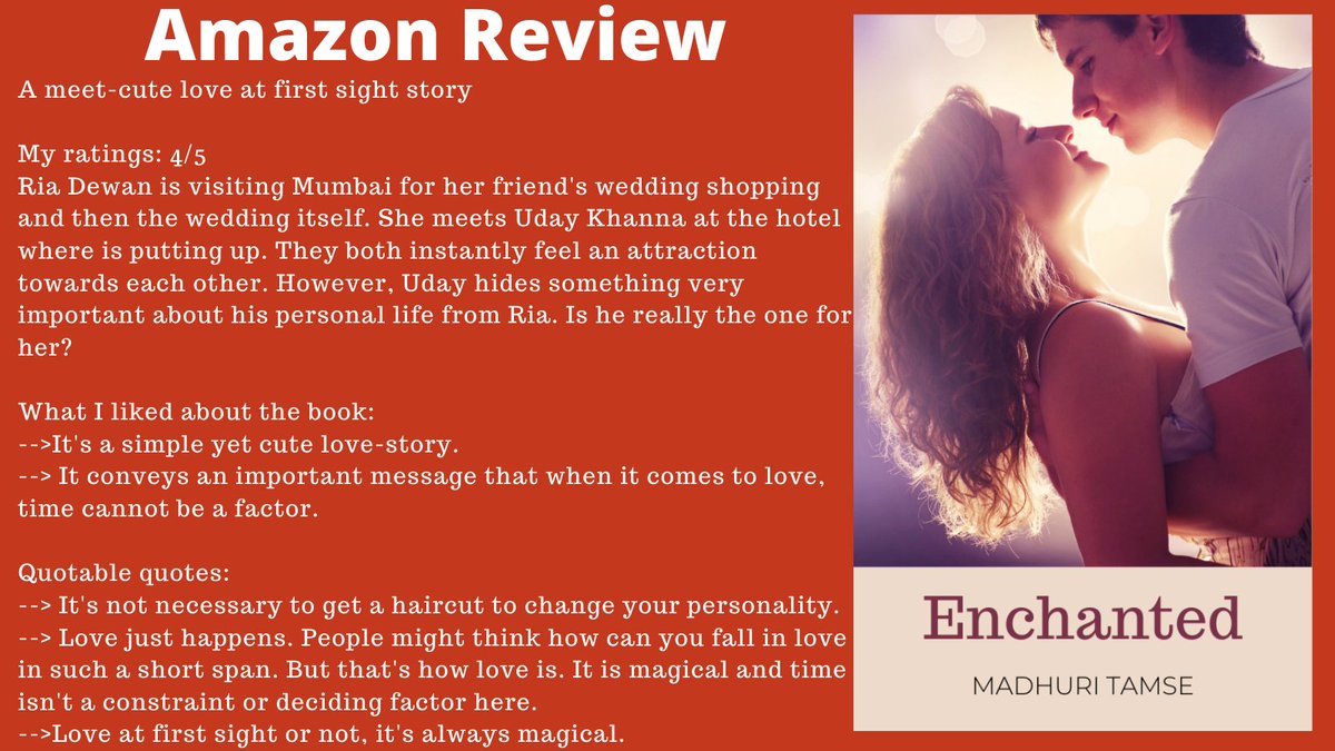 Madhuri0302's tweet photo. Standalone Short and Sweet Romantic tale of love at first sight of Ria Dewan and Uday Khanna (side characters of eBook Marriage Jitters) https://t.co/6rNa7n9EHB
#kindle #shortstories #marriagejitters #loveatfirstsight #firstsightlove #lovestories #bestseller https://t.co/SnsKNXQvgg