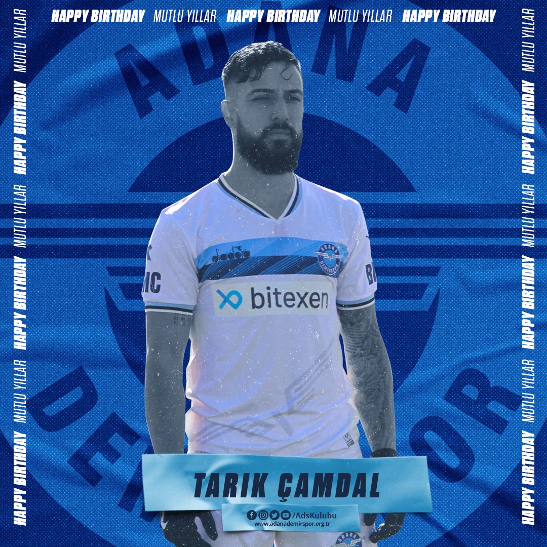 Bugün futbolcumuz Tarık Çamdal'ın doğum günü. Mutlu yıllar 🎉 <a href="/TarikCamdal77/">Tarık Çamdal</a>
#AdanaDemirspor #MaviŞimşekler