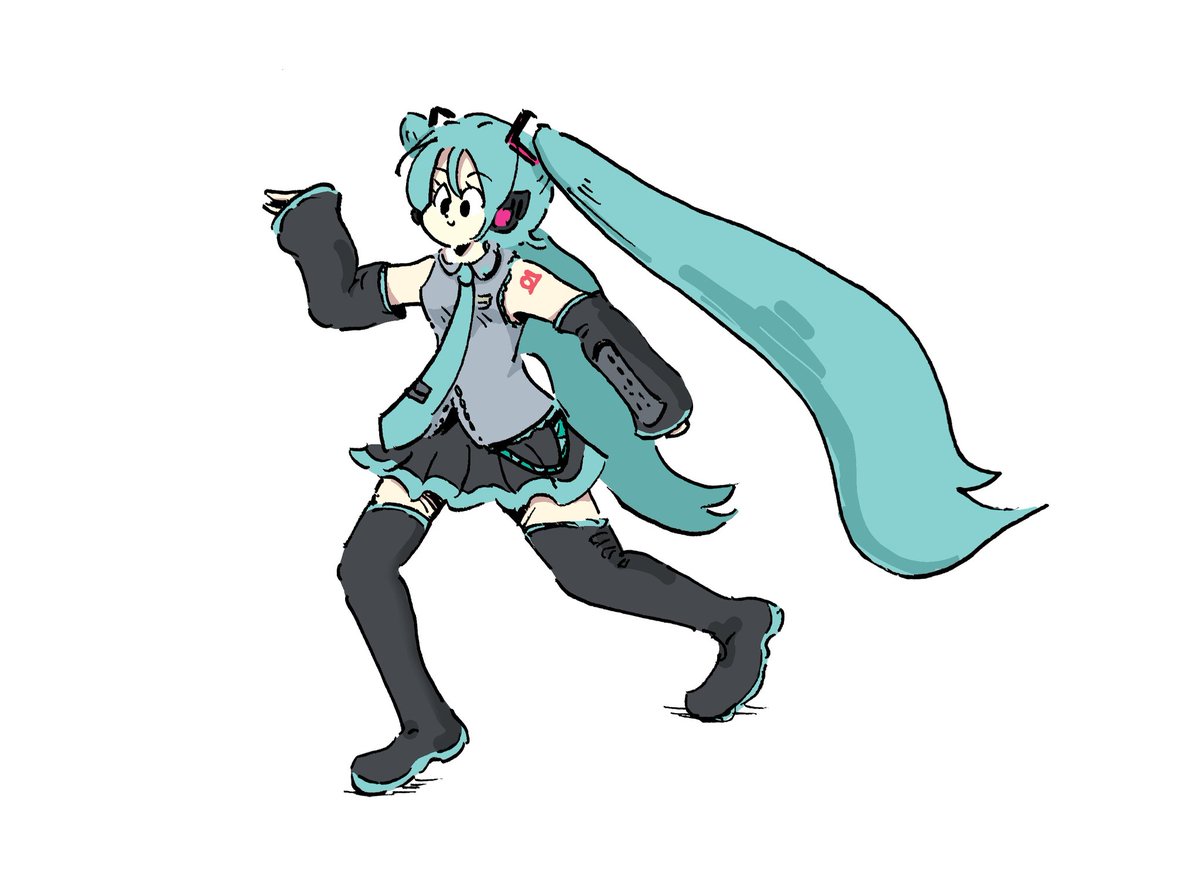 初音ミク「初音ミク 」|イルカのお医者さんのイラスト