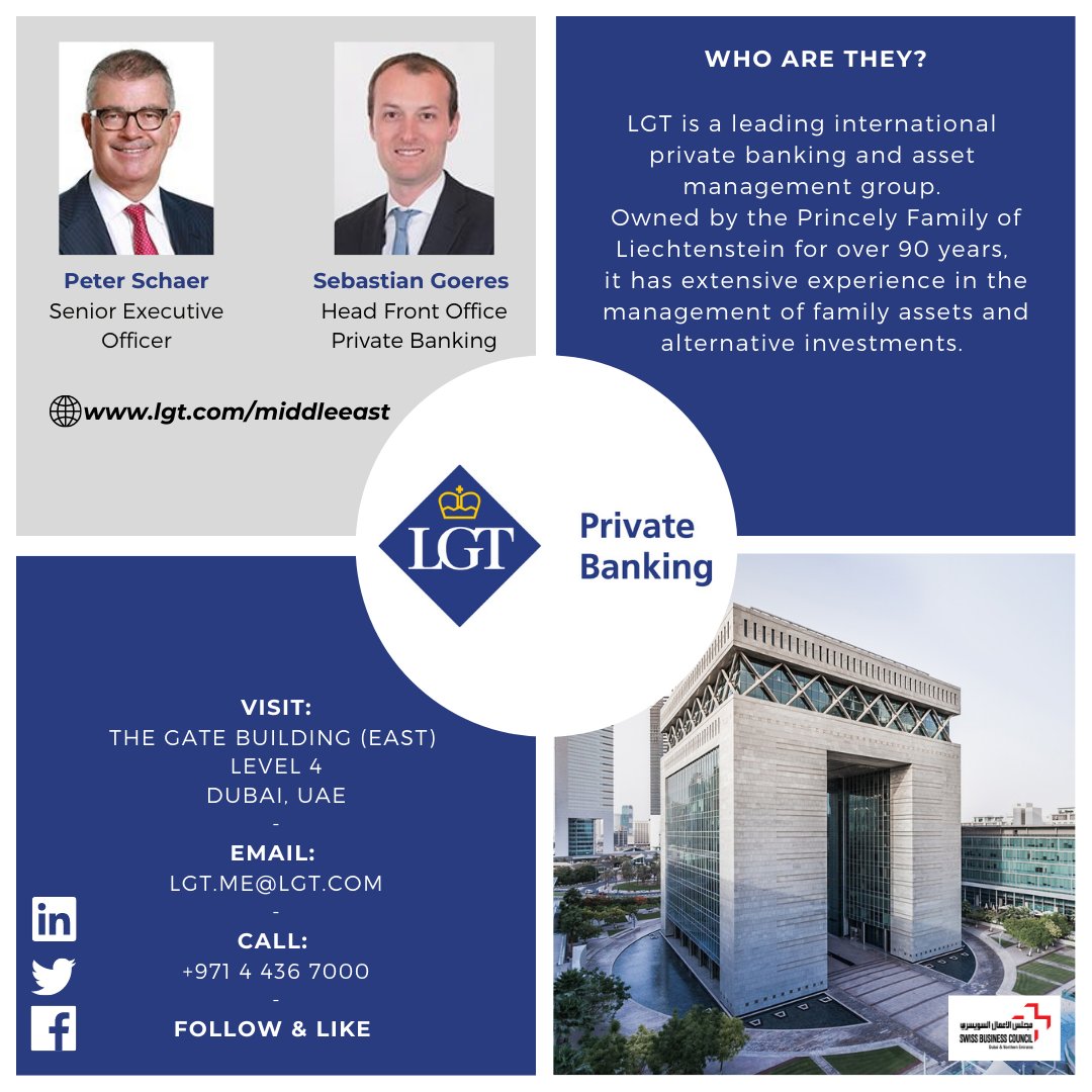 swissbcuae's tweet photo. MEET OUR MEMBER...
@LGT_Group
.
.
.
#meetourmembers #lgtbank #lgt #privatebanking #lgtgroup #bank #assetmanagement #100years #investment #familyassets #sustainableinvestment #difc #dubai #wealthmanagement #Banking https://t.co/1lnW2AyrHa