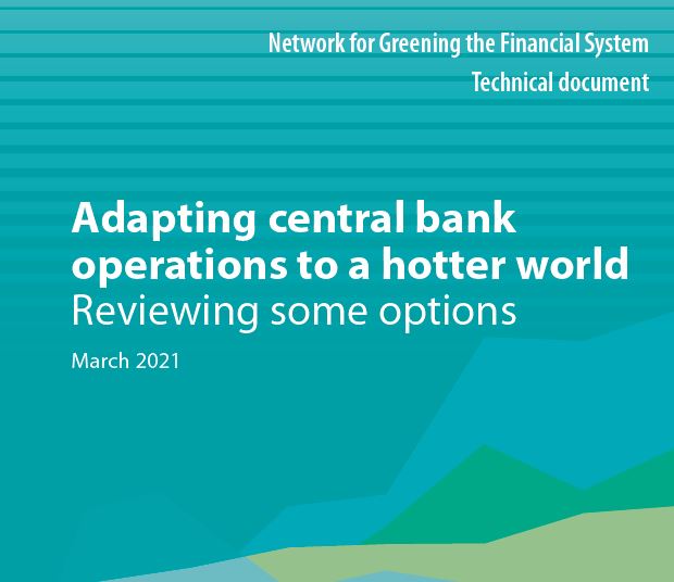 NGFS_'s tweet photo. Today, the @NGFS_ published the report “Adapting central bank operations to a hotter world: Reviewing some options”.

It assesses 9 options available to central banks to factor climate-related risks into their operational framework.

▶ Read more: https://t.co/qQNjY5TkaC https://t.co/XyHxzyHGVf