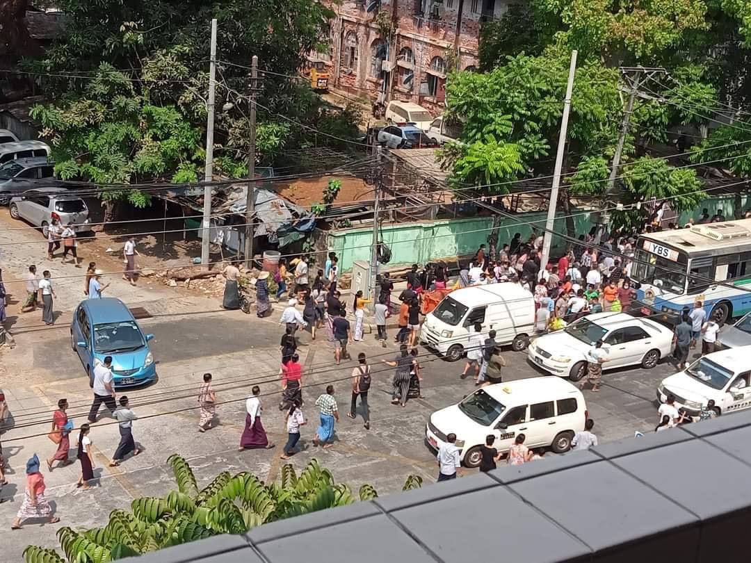 n_noe__'s tweet photo. Junta is scared of the nationwide silence strike. So, they released all of over 300 abducted students to create crowds on streets. One of our early success of SILENCE STRIKE. 

SILENCE REVOLUTION
#WhatsHappeningInMyanmar  #Mar24SilenceStrike https://t.co/s0aWEMTbfe