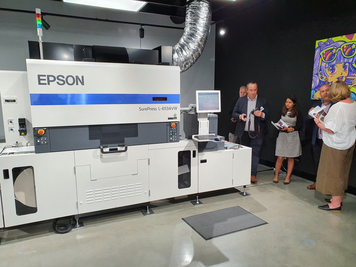 EpsonAust's tweet photo. Our SurePress Event at the Yennora Showroom was a great success! Thank you to everyone who attended and to all of our staff! Here are some of the highlights! Videos still to come! #label #labelprinter #surepress #epson #epsonaustralia #labelpress #printer https://t.co/04JI2McHc5