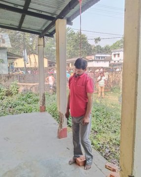 ajeetpandeybjp's tweet photo. Yet another murder of @BJP4Bengal worker !  Shri Amit Sarkar, Mandal President of Dinhata was found hanging! He was allegedly picked up residence by TMC goons. Less than 72 hrs left for 1st phase polls &amp; TMC has started their killing spree. 

#BanglarUnnotiteBJPChai https://t.co/oH03mZU2bV