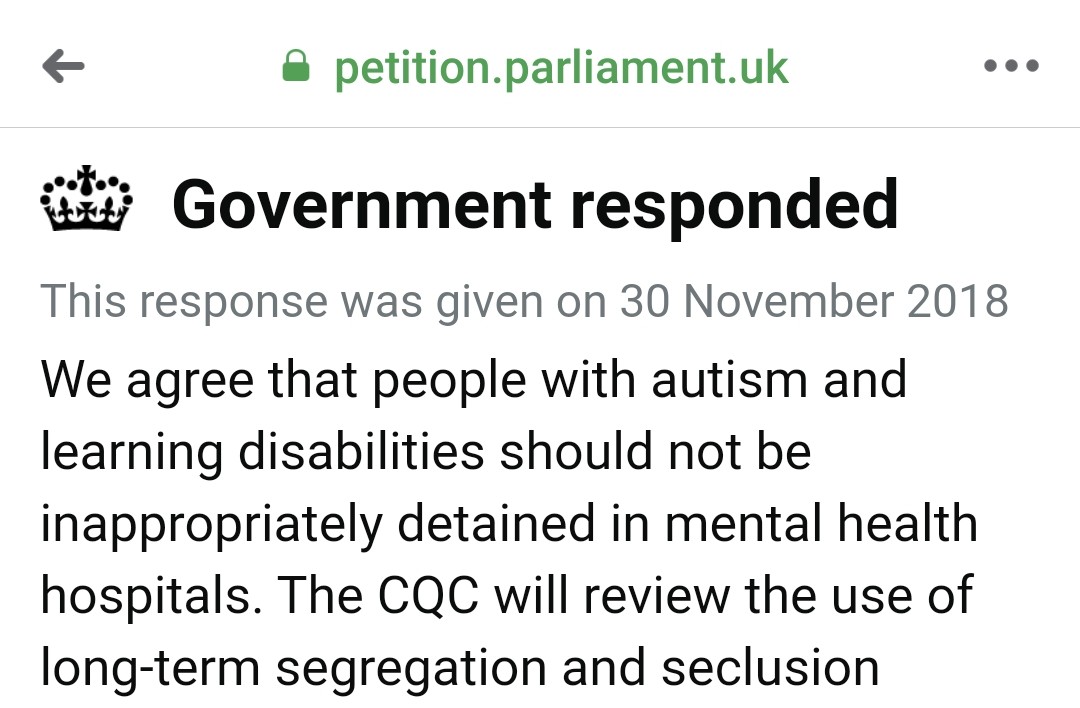 AnnaKennedy1's tweet photo. @KeeleyMP I signed a petition which received over 45k signatures and the Government responded in 2019. Since then 225 autistic children's are still being detained many hundreds of miles away. This is unacceptable I cannot even imagine what these families are going through.
 #autism #ATUs https://t.co/PvBoFTiPIZ
