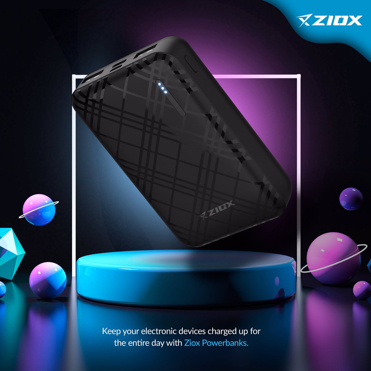 Zioxofficial's tweet photo. Juice up your #devices with ultra fast speed &amp; keep them running all day long with #ZioxPowerbanks! 

#ziox #powerbanks #zioxdynamo #fastcharging #electronics #technology #innovation #creativeads #gadgets #gizmos #india #madeinindia #zioxelectronics #zioxofficial https://t.co/LO7zer9wNz