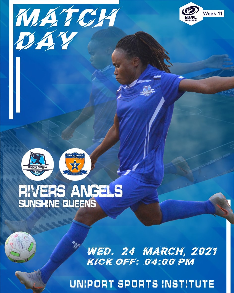 Rivers_Angels's tweet photo. We go again today!
NWFL MATCHDAY 11
#TheJewelOfRivers
#NWFLLive https://t.co/9e2KwOXvwP