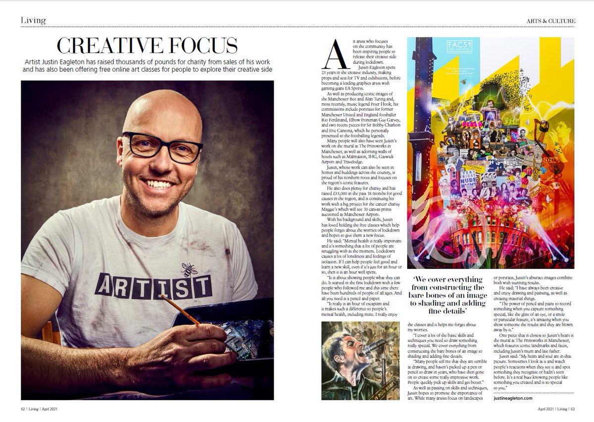 MikeCrutchley's tweet photo. Many people have tried new things in lockdown, and talented artist Justin Eagleton has been holding free classes to give people a focus and help with wellbeing.
Find out more in April's Cheshire Living magazine
#cheshirelivingmagazine #justineagleton https://t.co/iXAoCknwa9