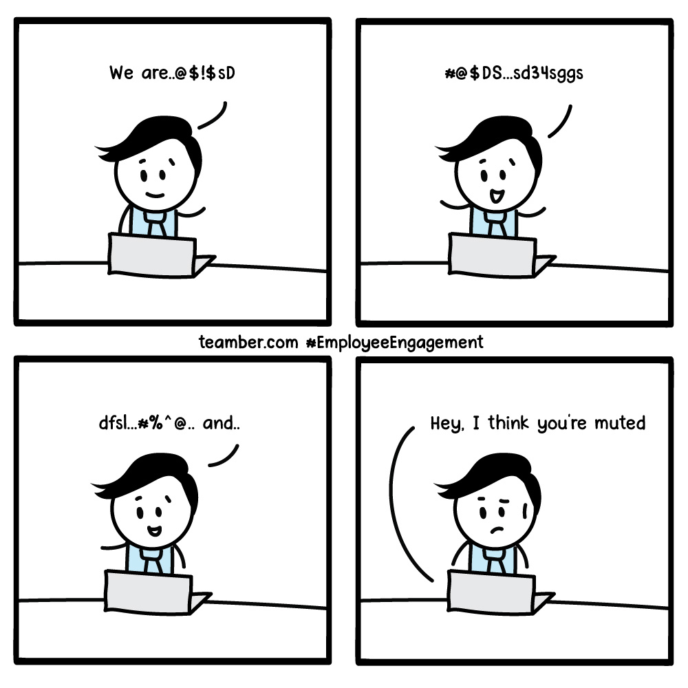 TeamberHQ's tweet photo. Video meeting dilemma. Is this you?

#EmployeeEngagement https://t.co/wa5EfzFRIc