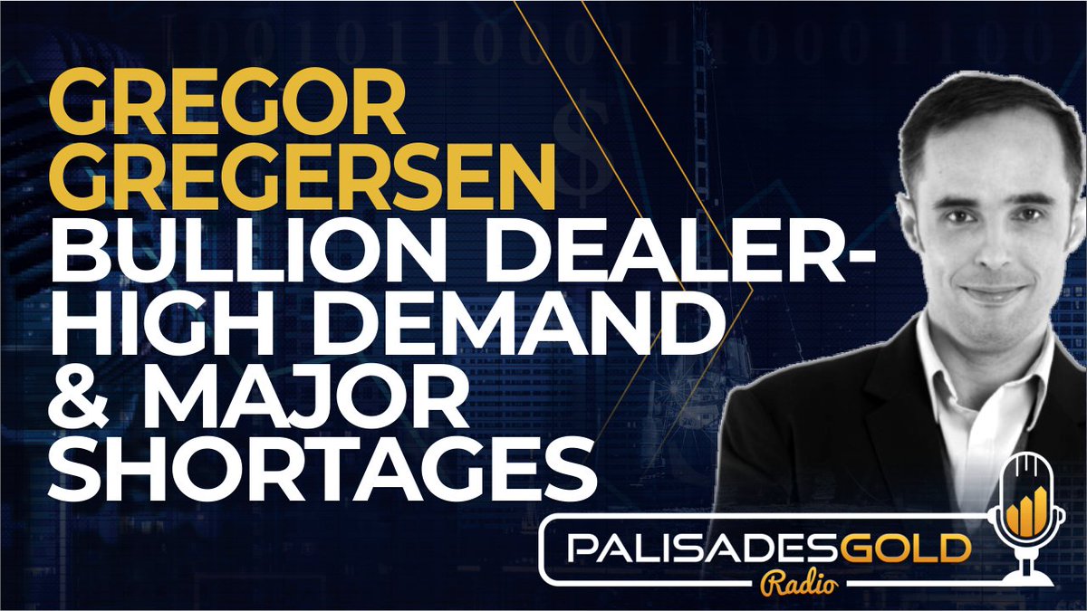 PalisadesRadio's tweet photo. Gregor Gregersen: Bullion Dealer - High Demand & Major Shortages
https://t.co/DQbo1XI94J
@gregorgregersen #Bullion #Gold #Silver #WallStreetSilver #CacheGold #Crypto https://t.co/Y0EQtajhYl