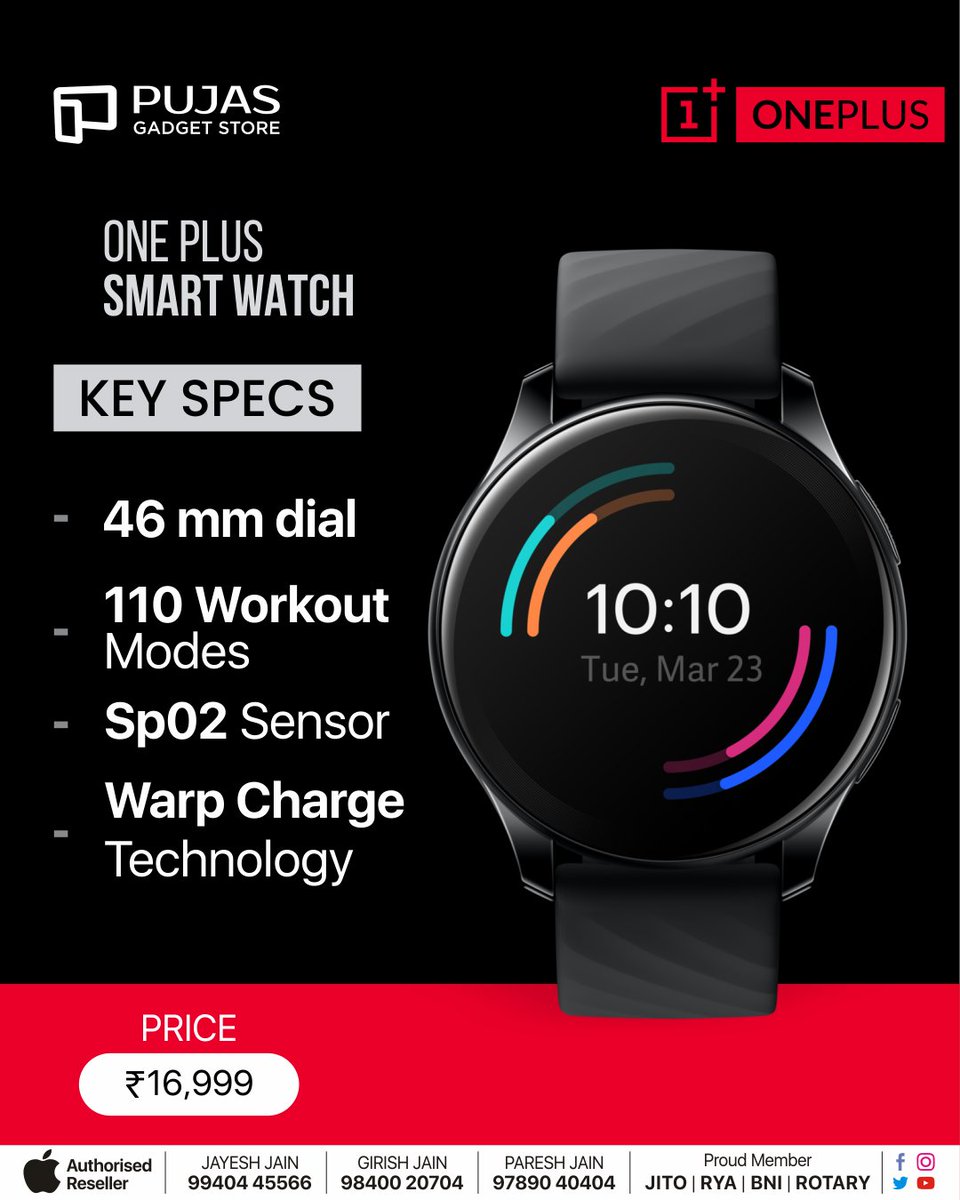 pujasstore's tweet image. Are you planning to get your hands on this masterpiece?
#OnePlusWatch #OnePlus9SeriesLaunchEvent #Smartwatch #Latest #Trending #NEW