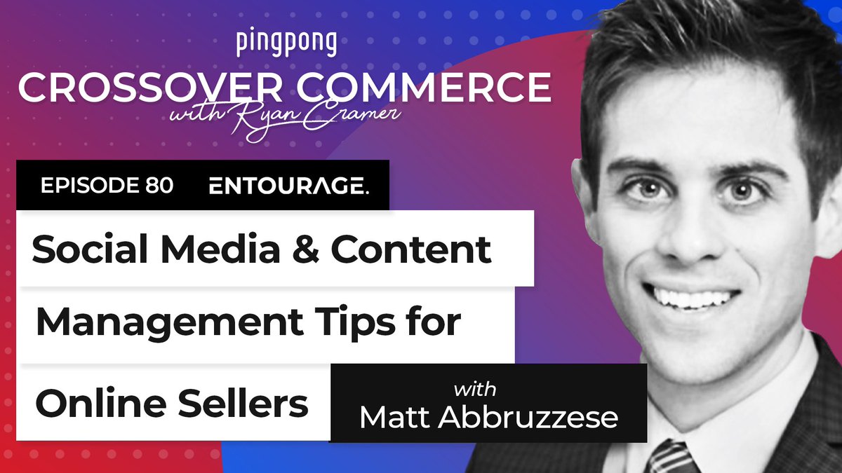 MattAbbruzzese's tweet photo. Catch me @ 11 am EDT on the #CrossoverCommerce Podcast by @PingPongPayment w/ host @RyanCramer_ as we talk #SocialMedia & Content Mgt. tips for online sellers! ๐โจ https://t.co/o0j8SGXOEe
๐ฅCanโt wait!
#AmazonSeller #eCommerce #SocialMediaManagement #SocialMediaTips #marketing https://t.co/2ds8tAx9kq