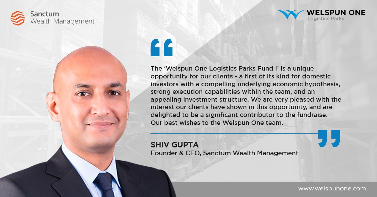 WelspunOne's tweet photo. It’s been a great pleasure to have partnered with @sanctum_wealth, who truly believed in our endeavor & offered their unending support. We are grateful to Mr. @ShivGuptaSWM & his team who are one of our key fund distributors.
#AIF #firstclose #warehousing https://t.co/tjnvMe7fLh