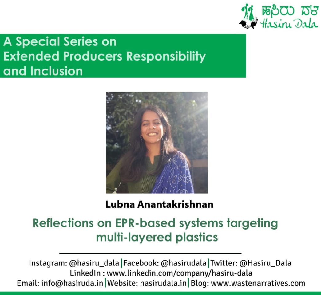 Hasiru_Dala's tweet photo. With a focus on low value & non-recyclable materials like multi layered plastics , #ExtendedProducersResponsibility interventions can be designed to strengthen the informal waste sector to viably handle these materials', writes Lubna Anantakrishnan
https://t.co/qaiHU8y0n5 https://t.co/eWFodWlCkN