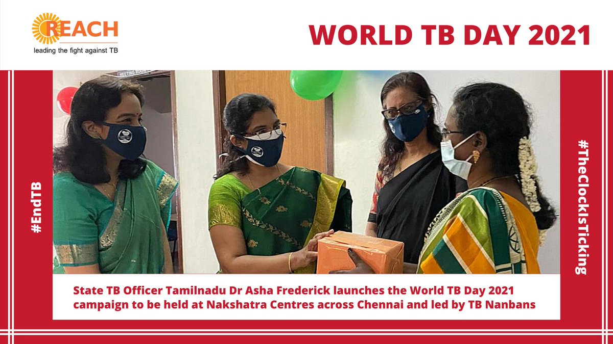We are grateful to <a href="/NTEP_TamilNadu/">TB Mukt Bharat -Tamil Nadu</a> and <a href="/frederick_asha/">asha frederick</a> for launching the #WorldTBDay2021 campaign. We salute the efforts of private providers in the fight against TB and wish our TB Nanbans the best for the campaign! 
#TheClockIsTicking <a href="/Media_AAD/">Advance Access & Delivery (AA&D)</a> <a href="/TbDivision/">Central TB Division | #TBMuktBharat</a> <a href="/tb_ppm/">TBPPM Learning Network</a> @paimadhu