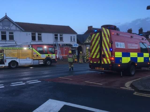 Fire at a restaurant on Stanwix Bank in Carlisle. Scotland Road closed around the area. Nearby homes also evacuated. Hope everyone is ok.