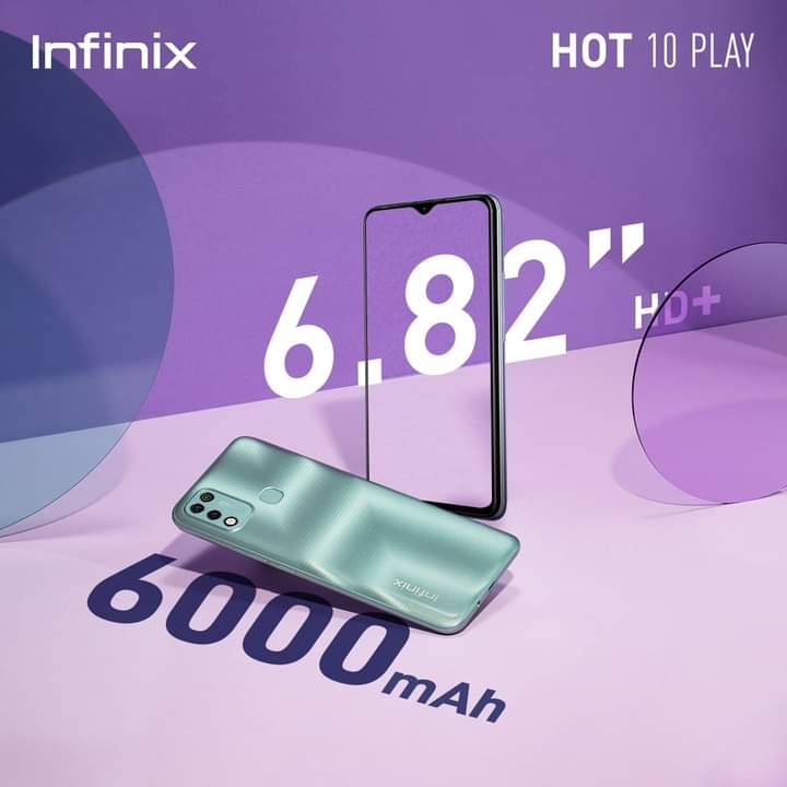 infinixuganda's tweet photo. It's time to experience the #InfinixHOT10PLAY 6.82" screen as enjoy your games and videos alongside it's 6000mAh POWERUL battery.
#LongLastingFun https://t.co/hmMNhS2HmE