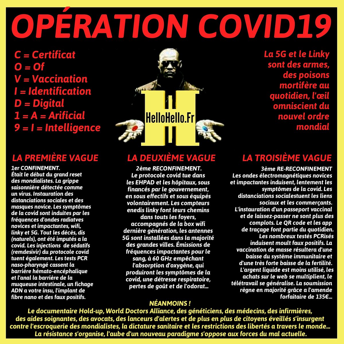 HelloHelloInfo's tweet photo. ☞ #HelloHelloInfo #HelloHelloFrance #Éveil #InfoAlternative #InfoDuPeuple #LanceurdAlerte #Solidarité #GlobalDebout #ConvergenceDesLuttes #OnVautMieuxQueCa #GiletsJaunes #GJ
➡️ TeleGram
https://t.co/Rg5XNr81Z8
➡️ PAGE V K
https://t.co/6ThZO3eXCJ
A PARTAGER MASSIVEMENT ✊ https://t.co/DTPcpZspKd