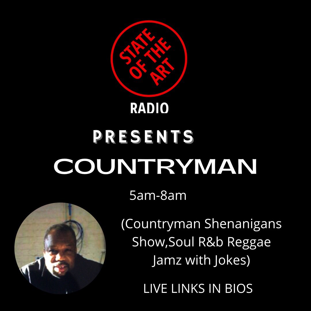 StateOfTheArtR's tweet photo. Just to let you all know we have an #amazingdj #amazingmusic on right now #reggae #soul #randb #liveradio #radio #newradio @djcountryman1 LIVE LINKS IN BIO https://t.co/bEgnDU4MsU