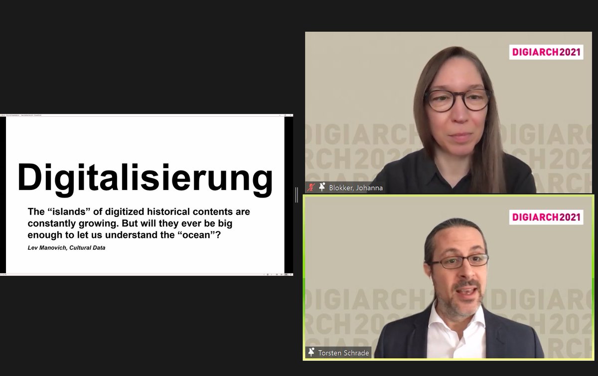 DigiArch2021's tweet photo. Digitalisierung im Fokus 💻Digitalisierung, Datafication und Digitalität mit Torsten Schrade 😁#digiarch2021 #torstenschrade #akademiederwissenschaftmainz #digital #datafication #virtuel #virtuell https://t.co/928kZqXB9d