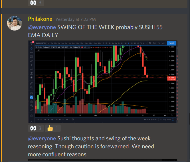 PhilakoneCrypto's tweet photo. As called in the Discord group. Sure I wasn't there a lot... but 1 solid trade is enough to earn back that $35/month. :) https://t.co/5OQRH23fqU