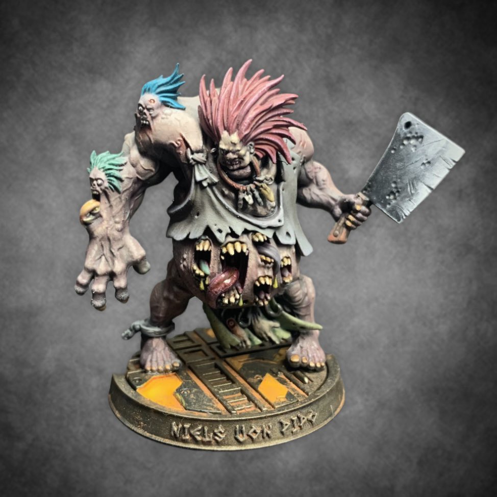 PibMinis's tweet photo. Another brute for #necromunda
#killteam or #warhammer40k 

Identified by a #nameplate prototype 
#homemade and #3dprinted of #elegoo 

#nurgle https://t.co/BT7FEEiaEA