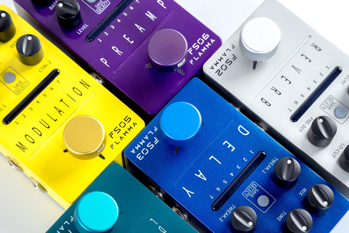 Protect your guitar pedals from getting dirty or scratched. FLAMMA has released FFT-MX5 toppers. 5 colors to choose from, plastic inside with quality aluminumalloy outside. One-Step installation, no extra tools needed. Which color is your favorate?😎