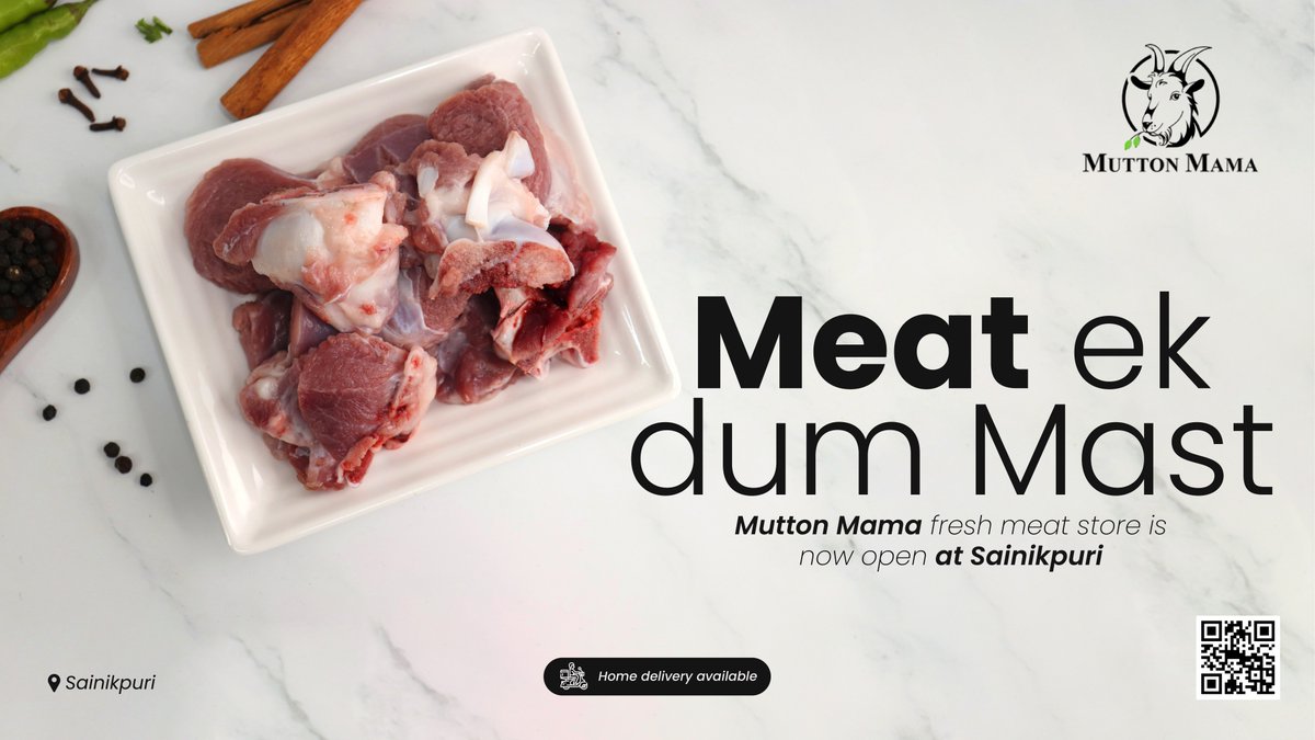 Muttonmama1's tweet photo. Buy fresh Mutton and Chicken at best prices. Mutton Mama is now open at Sainikpuri. Visit store or order online now.
#MuttonMeat #FreshMeat #ChickenMeat #Meatstore #Sainkpuri #MeatinTown #Muttonmama #OrderNow #ShopNow https://t.co/9tMrW3E7h3
