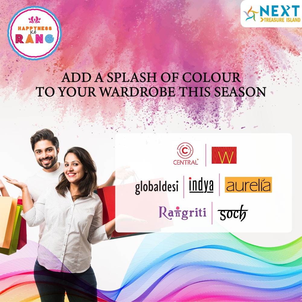 Add Colors to your fashion and wardrobe with amazing colors this season at #TreasureIslandNext Mall
Shop from the signature brands &amp; stand a chance to win amazing rewards with unbelievable offers this festive season!

#nexusmalls #Indore #holi21 #colorsoflife #rangonwalikhushiyan