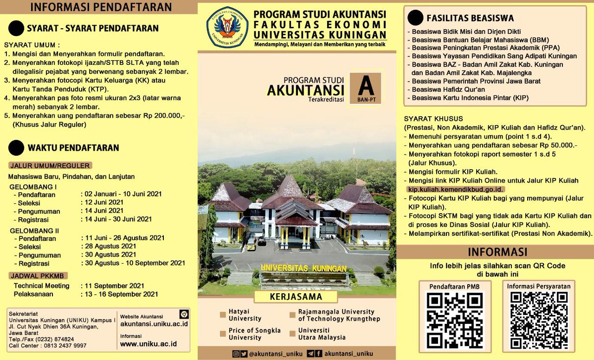 himakuniku's tweet photo. Penerimaan Mahasiswa Baru Program Studi Akuntansi Fakultas Ekonomi Universitas Kuningan 2021
#Uniku
#UniversitasKuningan
#Akuntansi https://t.co/t0tMWCmSus