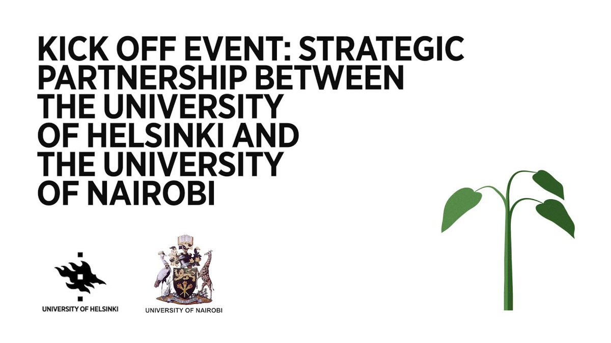 helsinkiuni's tweet photo. Today we are happy to kick off a new strategic partnership with @uonbi. 💪 Great, new exciting opportunities ahead. 🤩 Stay tuned for more! #WeAreHelsinkiUni @HannaSnellman @JuttaUrpilainen @vcuonbi

Please join us on YouTube at 16.00 GMT+2 today! 👇 
https://t.co/3yOod4I383 https://t.co/dEVyPrpig6