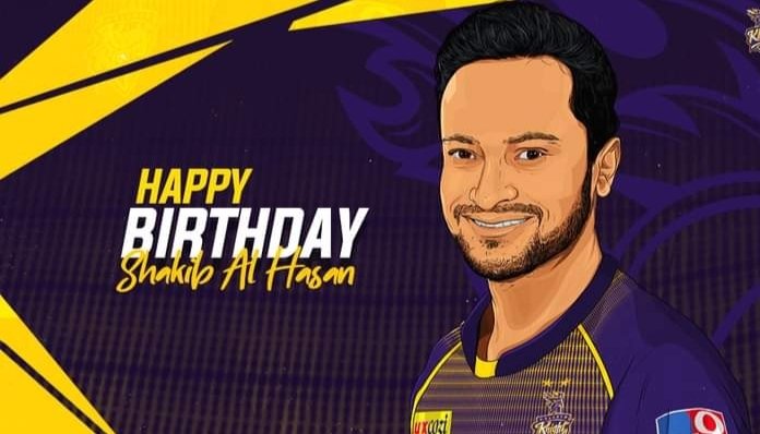 Happy birthday to shakib Al Hasan....        