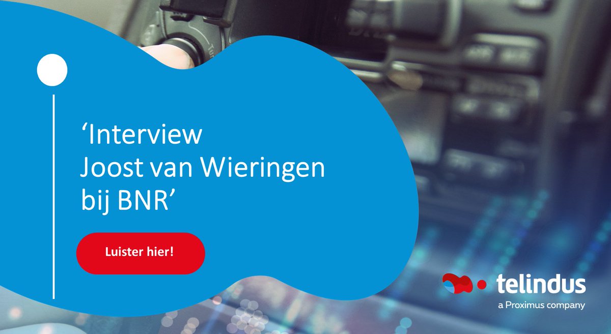 Telindus_NL's tweet photo. Afgelopen vrijdag 19 maart was Joost van Wieringen te horen bij BNR. Zijn interview is ter onderbouwing van het persbericht wat nu live staat. Ben jij benieuwd geworden naar het korte interview? Klik op de link en beluister het fragement: https://t.co/XLAL1urwcT https://t.co/QOv1WtlzOs