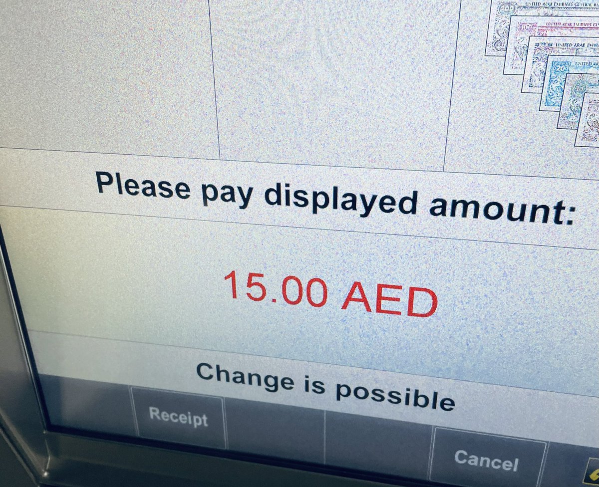 baxterdan's tweet photo. Second dose vaccine day in #DXB. And a suitably profound parking machine. Change is Possible. #thanksUAE https://t.co/vbnLvDtVYN