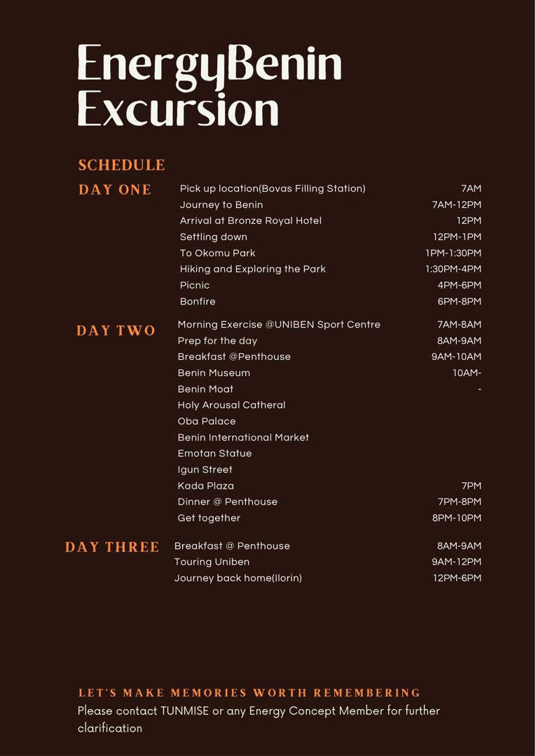 energyconcept4's tweet photo. Timeline of events... #energybenintourexcursion #energybeninfallexcursion #energyexcursion #energyconcept https://t.co/uyXjVbvkGQ
