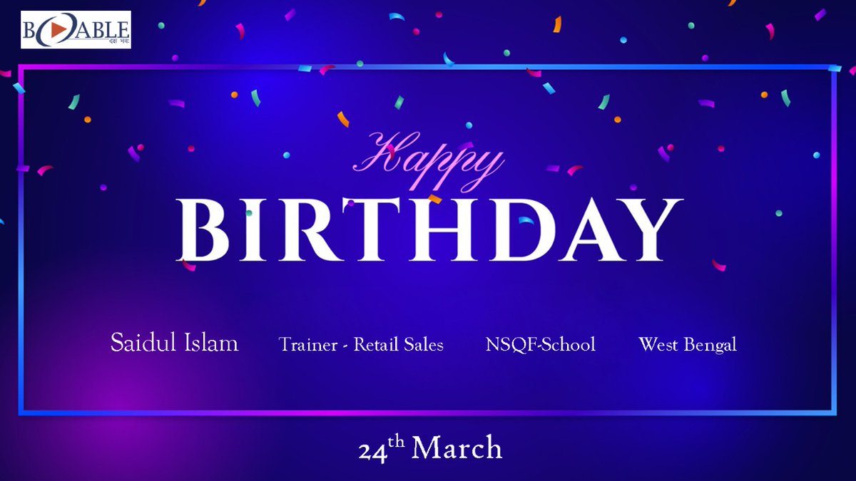 BABLEINDIA's tweet photo. “Our whole team is wishing you the happiest of birthdays.”
#HappyBirthday
@SAIDUL81136112 https://t.co/xIbfs038kC