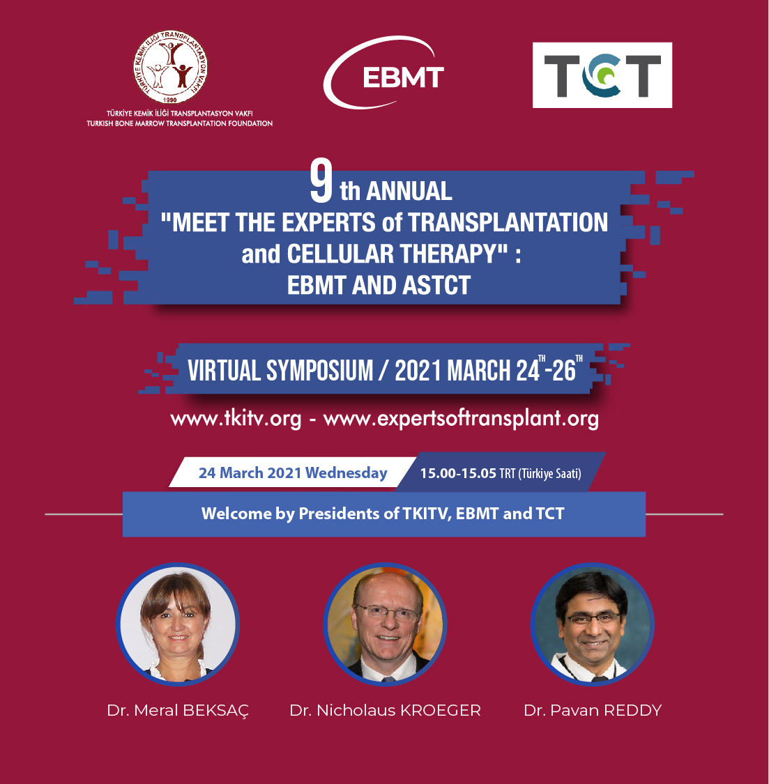 metdigital2021's tweet photo. 9th Meet The Experts of Transplantation and Cellular Therapy EBMT&amp;TCT will be start today with Welcome by Presidents  of TKITV,EBMT,TCT !
@mbeksac56 @KrogerNicolaus 

https://t.co/uUh4Mah5Gn
https://t.co/jlqJ7Lxydq https://t.co/IZwEyYlQbs