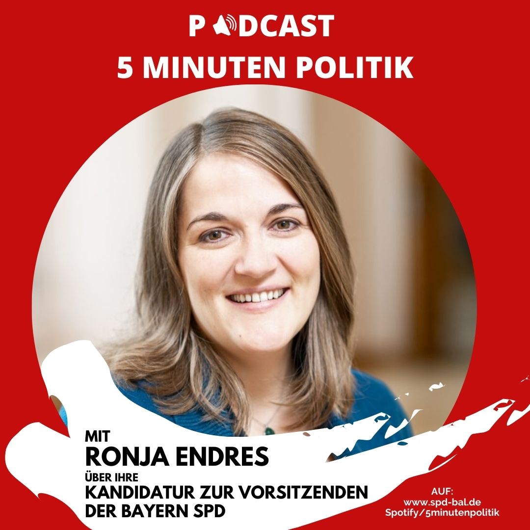 Mit <a href="/RonjaEndres/">Ronja Endres</a> hat sich <a href="/MaierKilian_/">Kilian Maier</a> in unserem 5-Minuten-#Podcast über ihre Kandidatur zur Vorsitzenden der <a href="/BayernSPD/">SPD Bayern</a> unterhalten. Es geht darum, was sie als Vorsitzende gemeinsam mit <a href="/FlorianvonBrunn/">Florian von Brunn</a> für #Bayern erreichen möchte. 
#5MinutenPolitik
open.spotify.com/show/7tIPJvJH7…