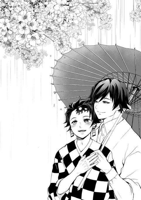 個人的にフォロワさんに送った廻り雨の絵です。
本も届き始めてるみたいなので^^
この二人にも桜見て欲しいなって思って描きました。 