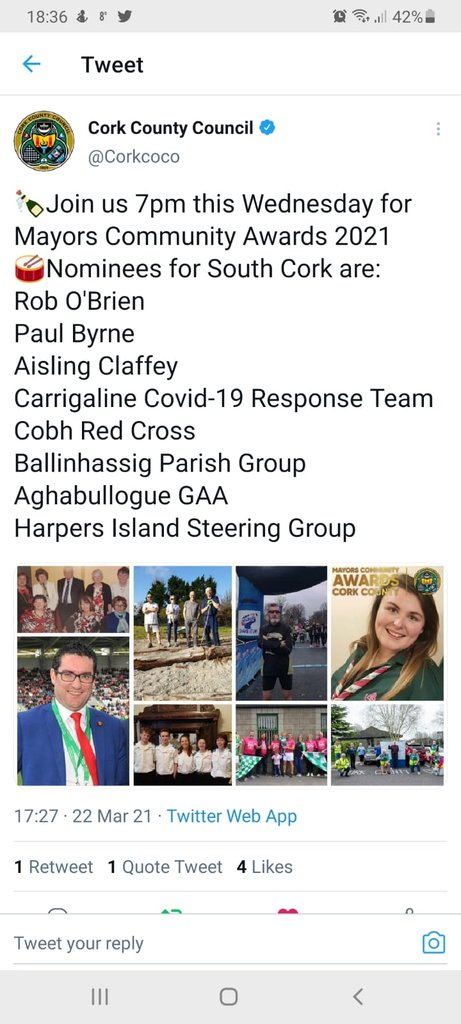 Jerhosullivang1's tweet photo. It's nice to have been nominated for the mayor's award for our involvement with the Barrathon fund raiser. #aghabulloguegaaandcamogieclub 
#barathon #fightlikeachild https://t.co/UMcT2h6AAQ