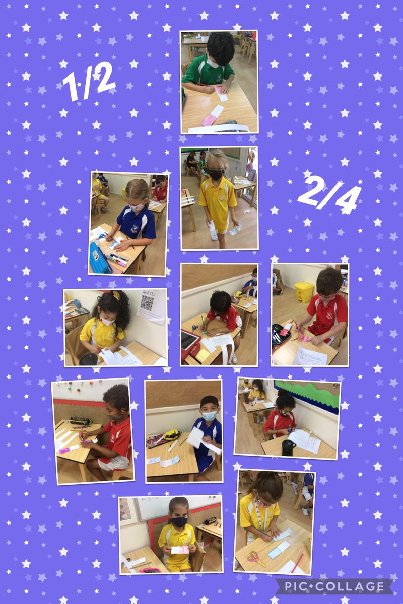 DESSyear2's tweet photo. Discovering equivalent fractions in #DESSyear2orange today. βοΈβοΈ #DESSmaths https://t.co/WNZjh3puIV