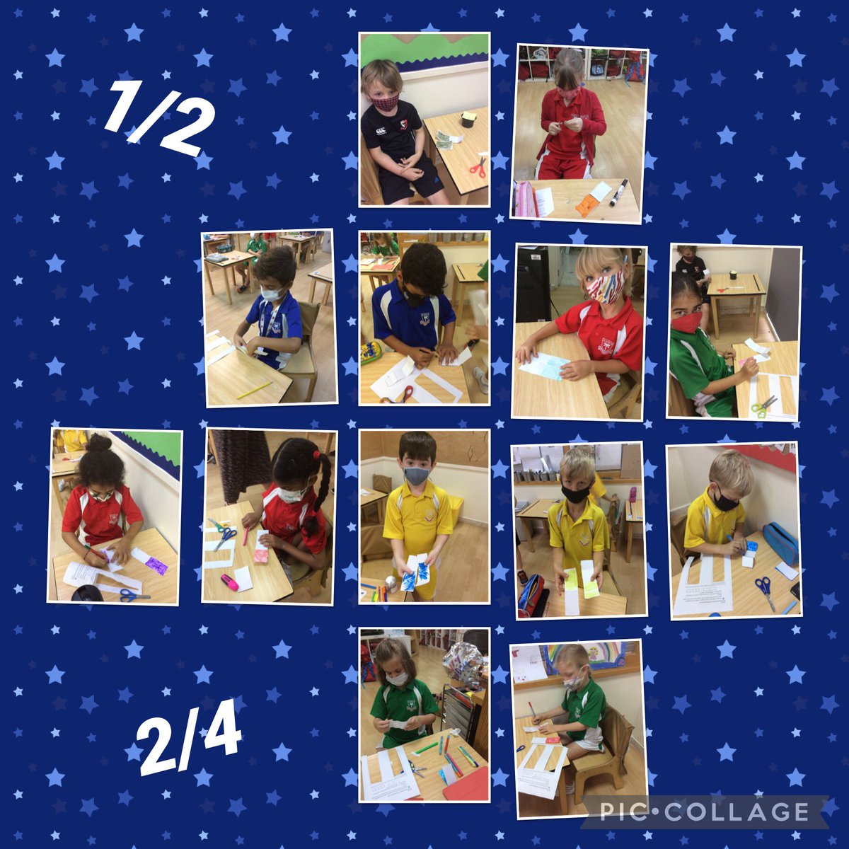 DESSyear2's tweet photo. Discovering equivalent fractions in #DESSyear2orange today. βοΈβοΈ #DESSmaths https://t.co/WNZjh3puIV