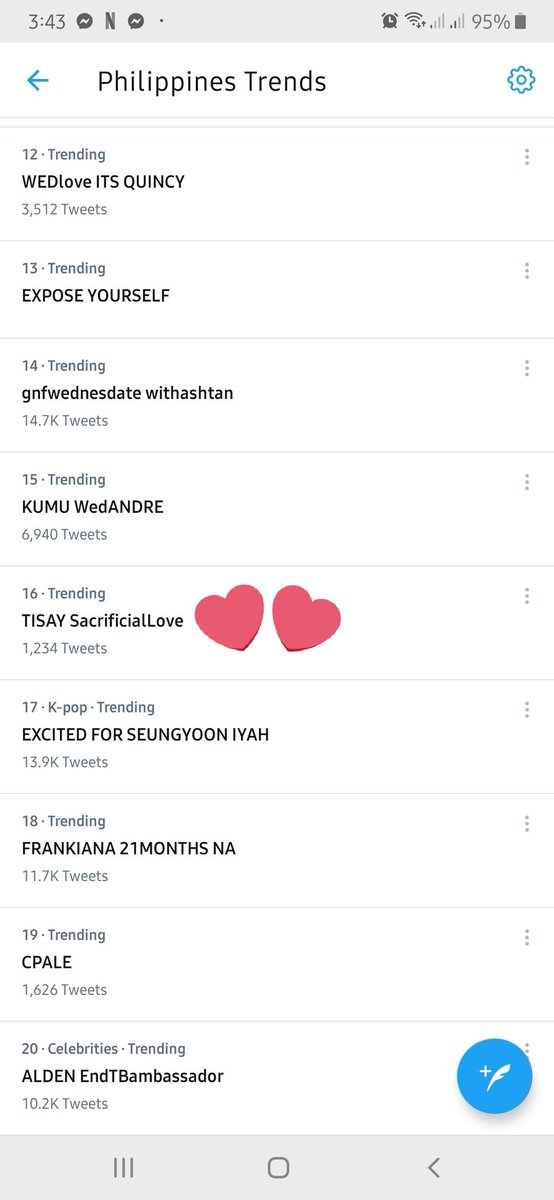 Trending pa rin 16th spot

TISAY SacrificialLove
#BUadjustment

@hperalejo @rgedramaunit @direklauren