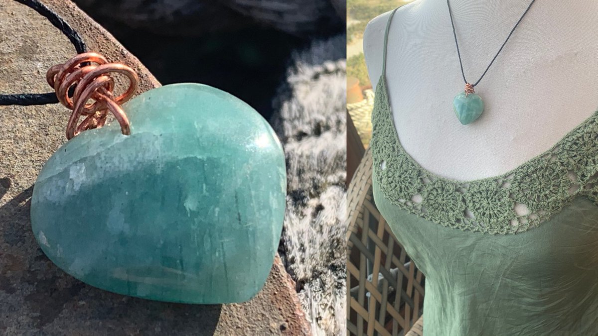 Good Morning #earlybiz I have a couple of new and ethically sourced aventurine hearts in my shop. They are hung on recycled copper and eco friendly hemp.  Please go to etsy.com/uk/shop/EcoOct…  Lynda 💚
