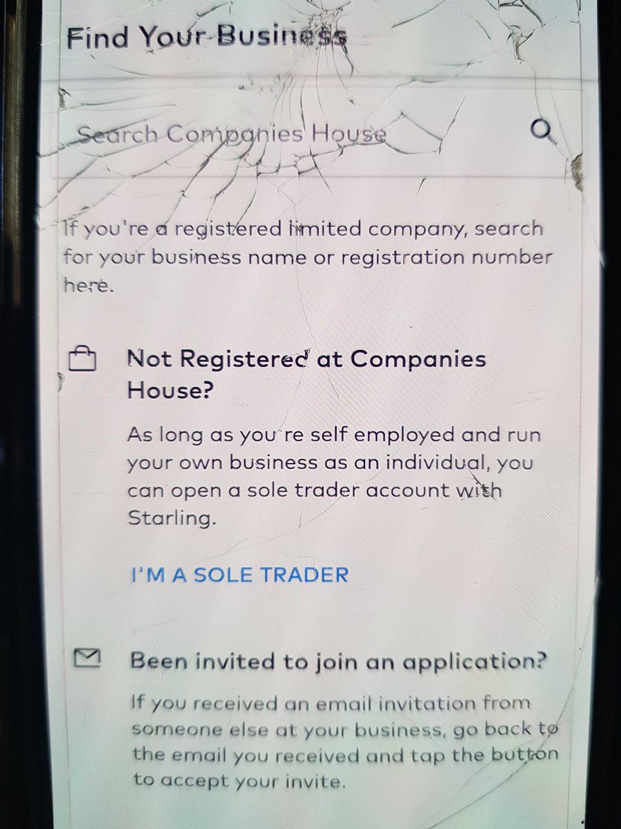 Recovamp's tweet photo. Never mind! You can only use Starling if you have a limited company or are a sole trader. We're a partnership so need a joint business account 😢 https://t.co/QDeJ9sZP83