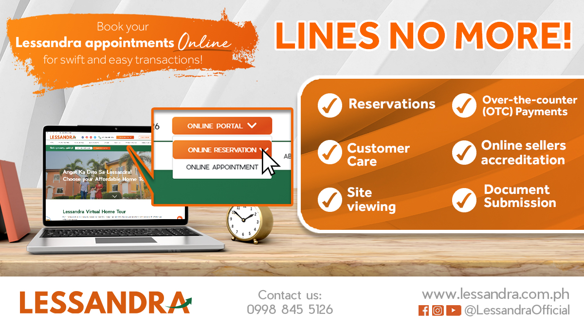 lessandraonline's tweet photo. Make your Lessandra transactions faster and easier by booking an appointment online!
Head over to https://t.co/jKr7HuoOYV to set an appointment.
#LessandraOnline #StartInLessandra #AngatKaDitoSaLessandra https://t.co/L1yxL61RH5