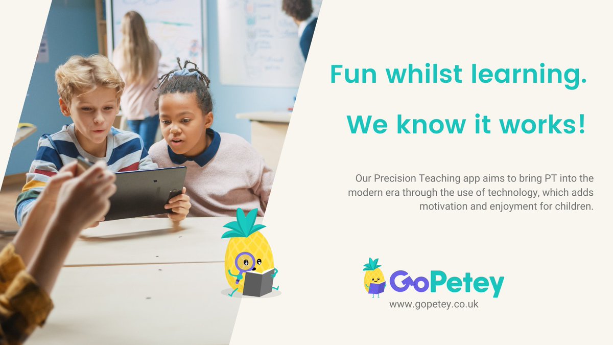 GoPetey3's tweet image. Our Precision Teaching app aims to bring PT into the modern era through the use of technology, which adds motivation and enjoyment for children. 📱🤩

Fun whilst learning - we know it works! 👉 gopetey.co.uk 

#PrecisionTeaching #TeachingApp #Education #EdTech #Teaching